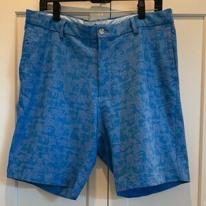 Peter Millar Blue Golf Shorts